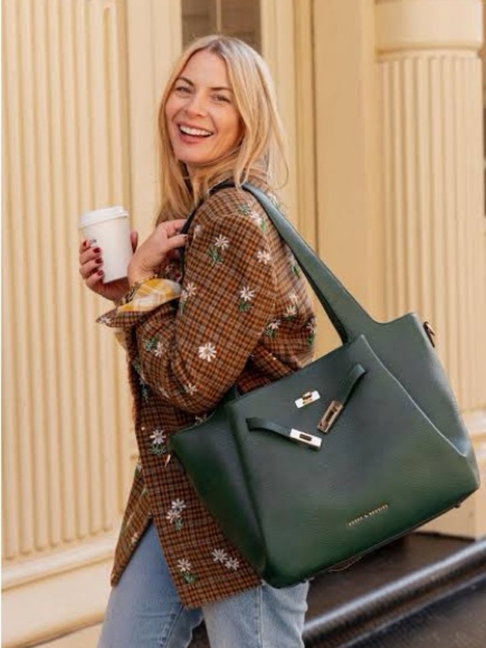 NEW Poppy & Peonies Anniversary Bag - Heritage Green - Picture 6 of 6